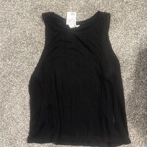 H&M Black Ribbed Tank Top